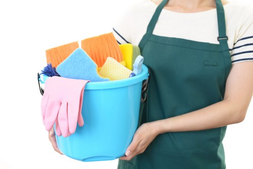 Office cleaning team handling a SE16 kitchen and break area