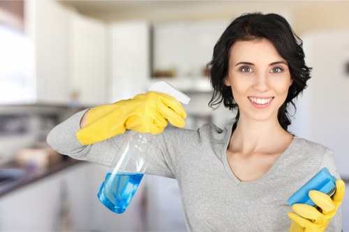 Domestic cleaning service in a SE16 kitchen and living area